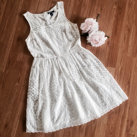 old navy white eyelet dress